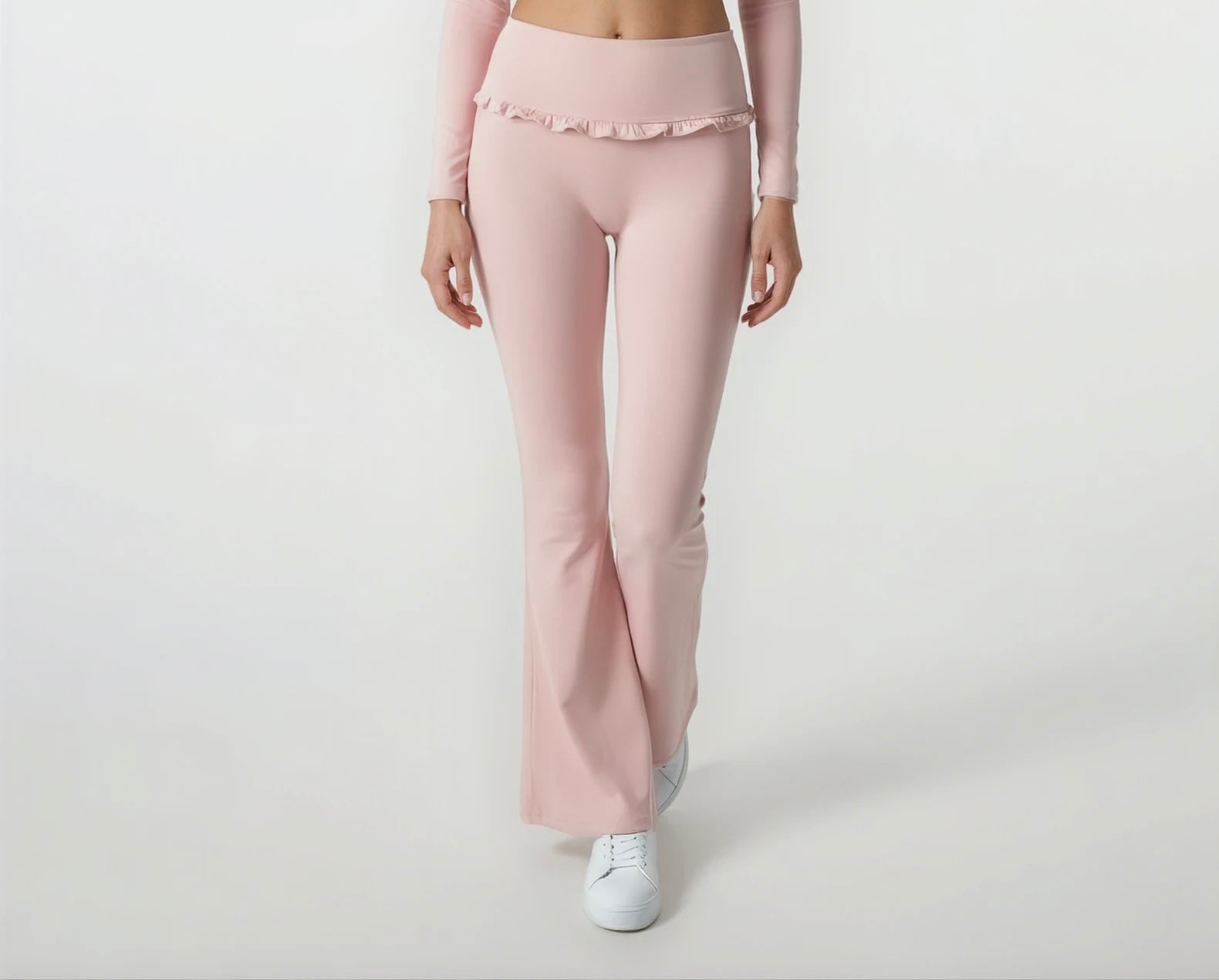 Pink High Waisted Bell Bottom Pants KYM