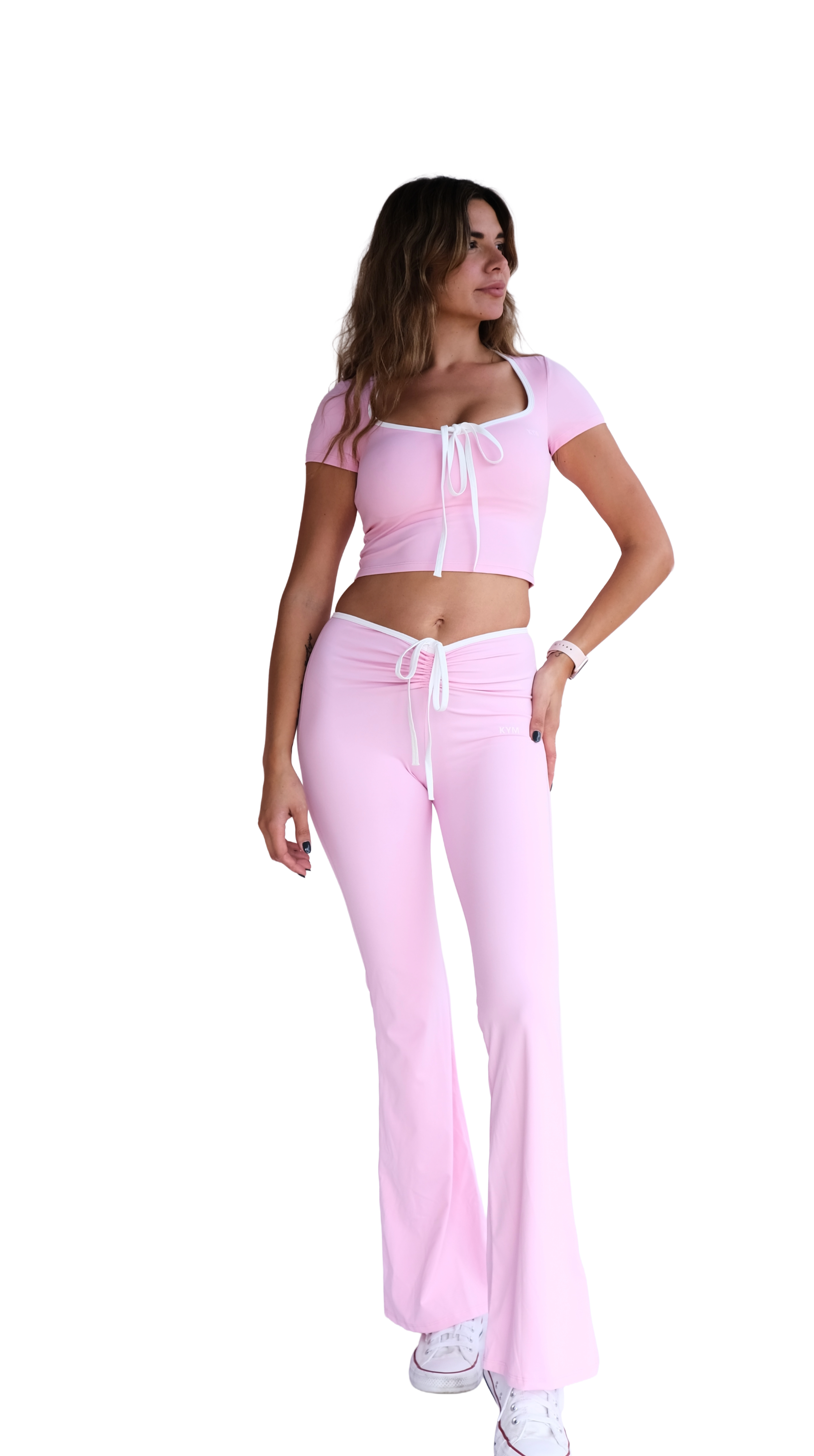 Καμπάνα παντελόνι σε χρωματικό συνδυασμό 0183