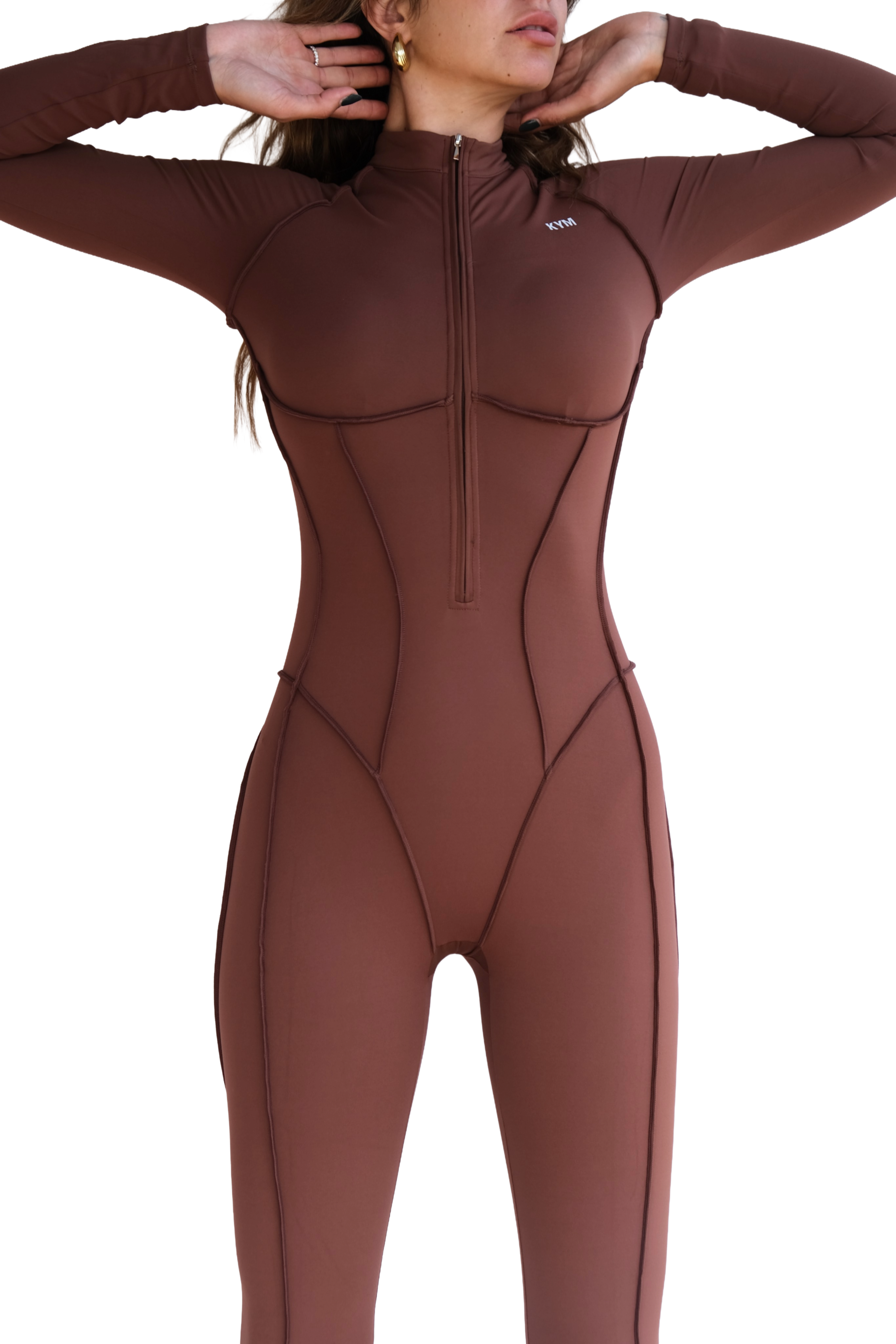 Αθλητικό ολόσωμο καφέ 0001