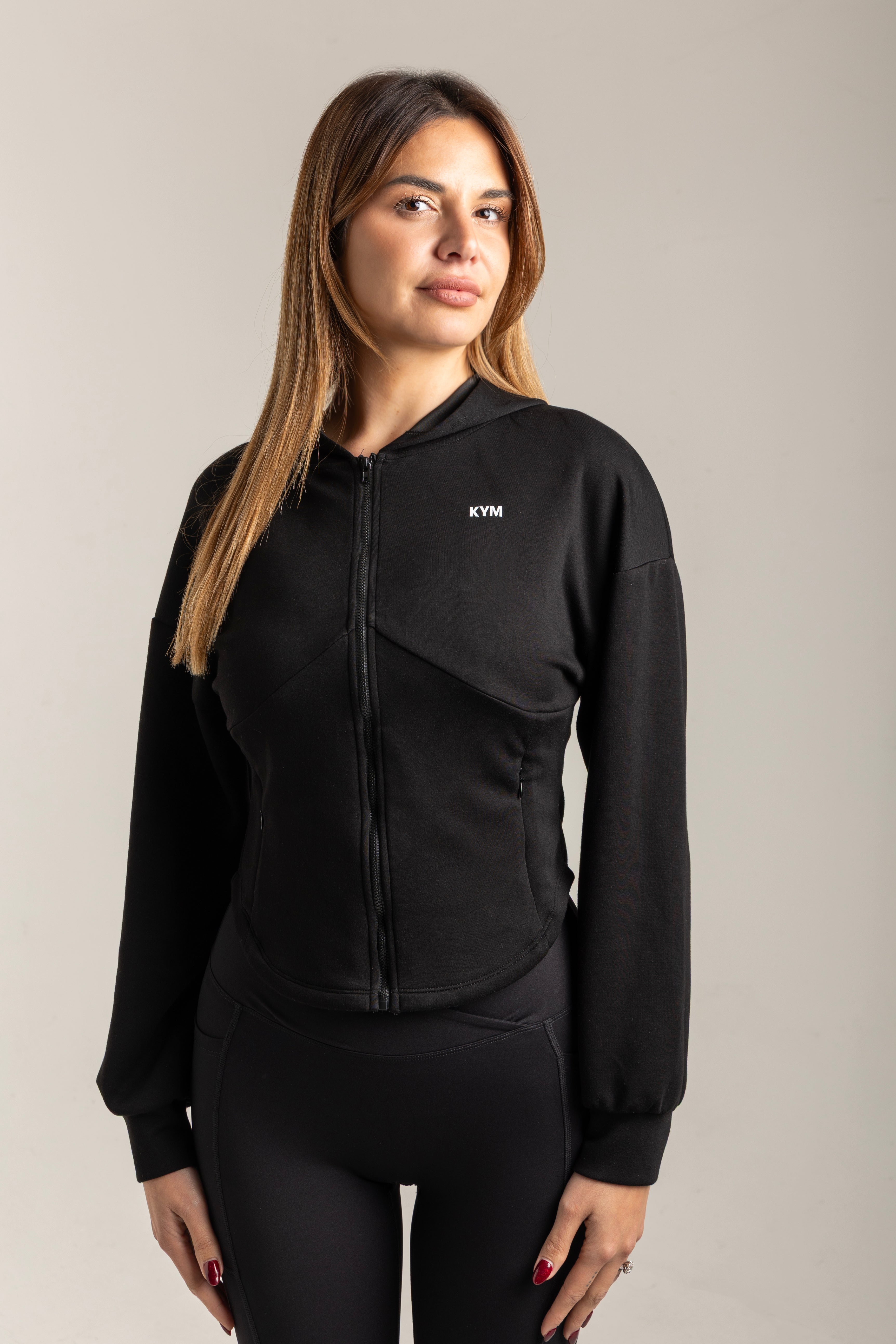 Ζακέτα Μαύρη με Κουκούλα 0127Ζ