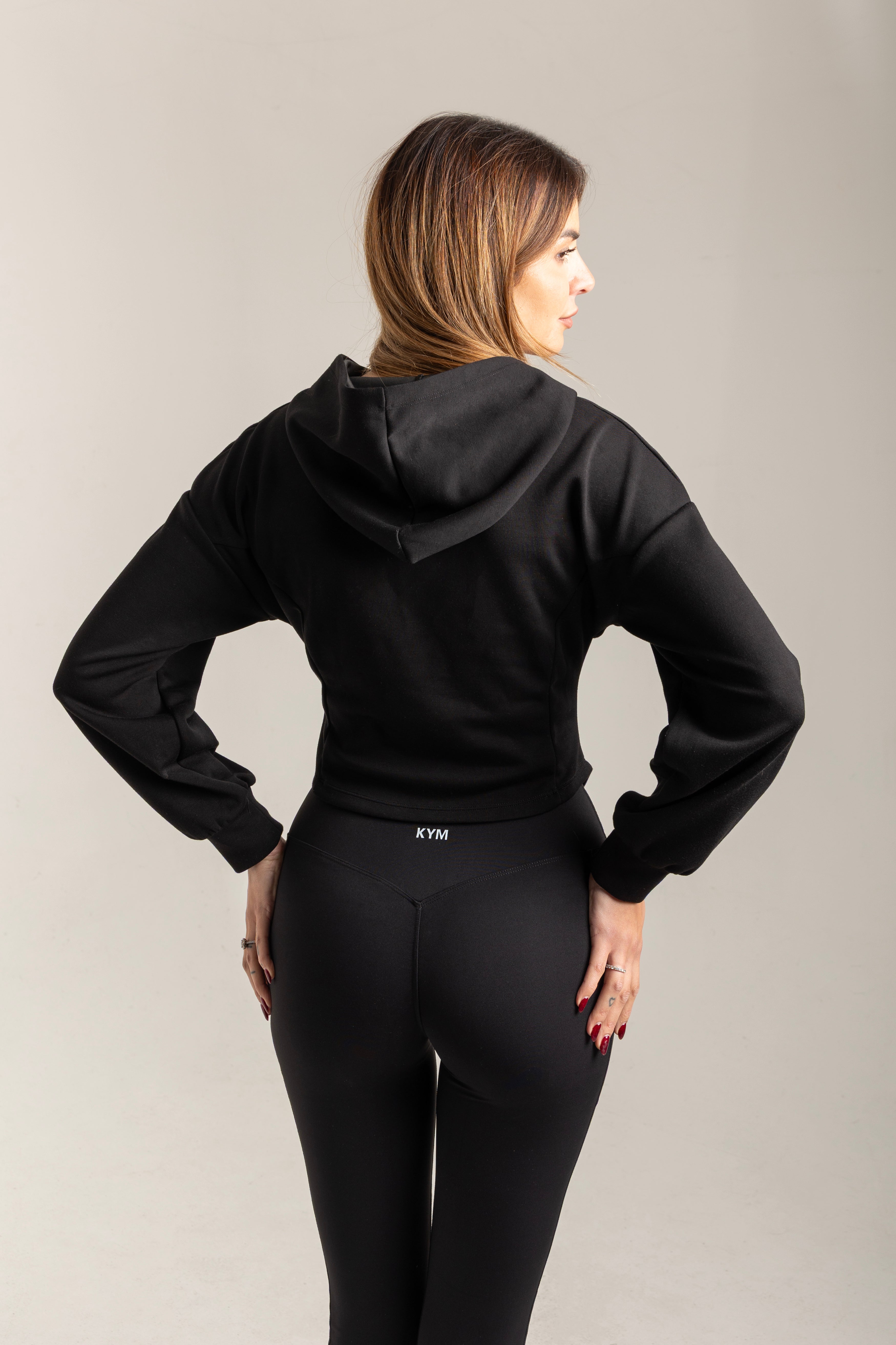 Ζακέτα Μαύρη με Κουκούλα 0127Ζ