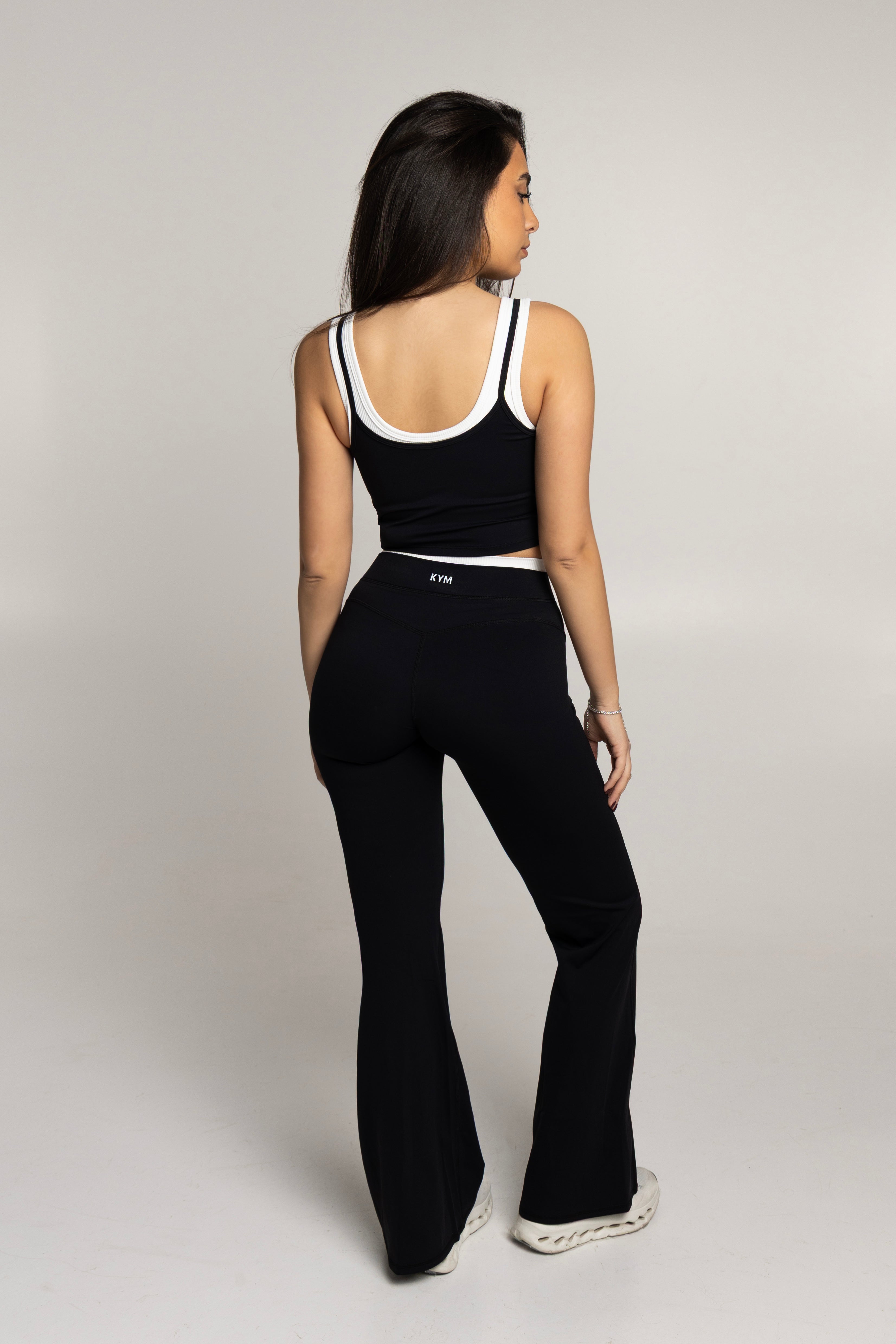 Αθλητικό Flare Παντελόνι Premium 0040 Μαύρο