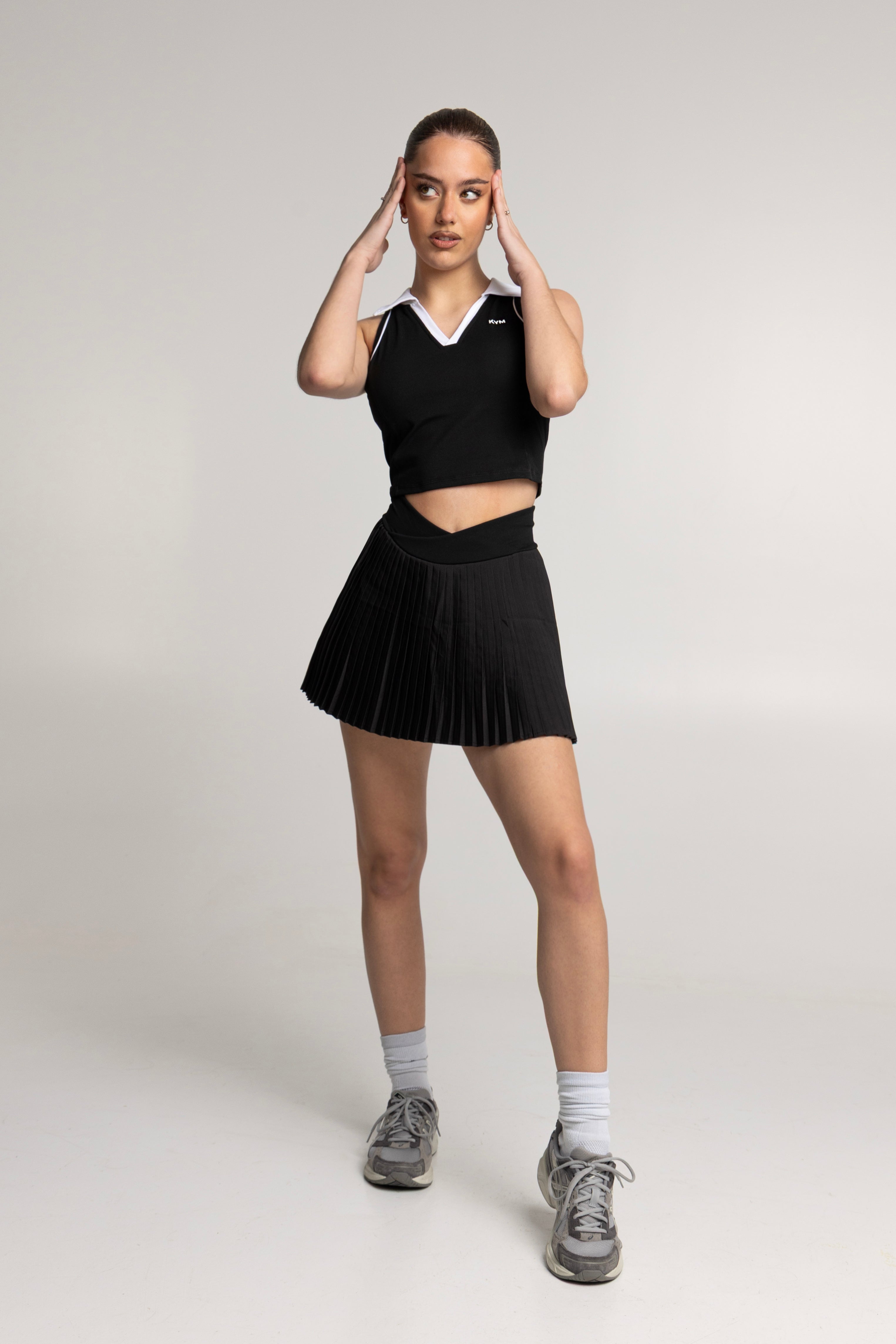 Μαύρη Πλισέ Αθλητική Φούστα - SPB6538