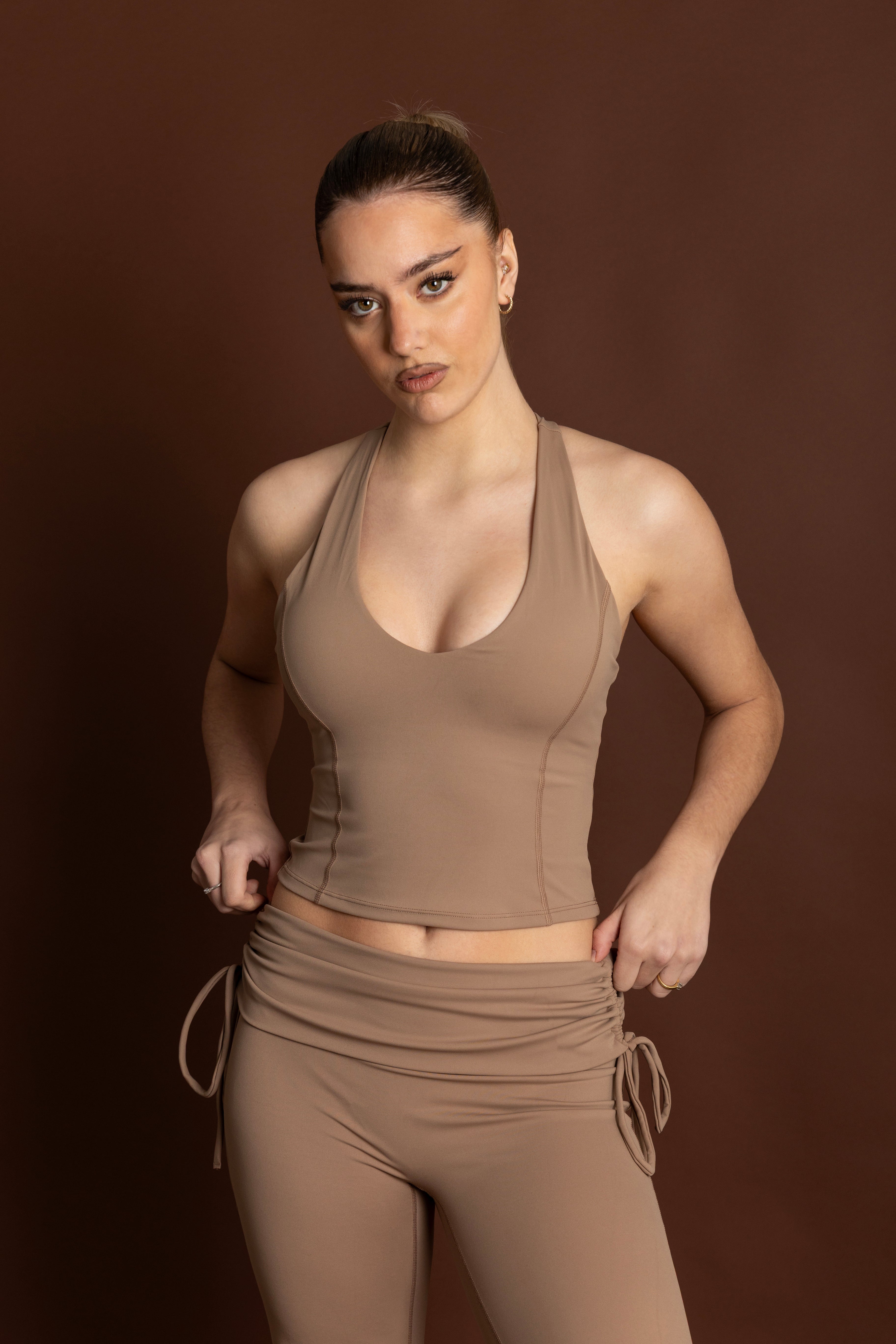 Halter Τοπ Χρώμα της Άμμου - SPTZ3055ZC