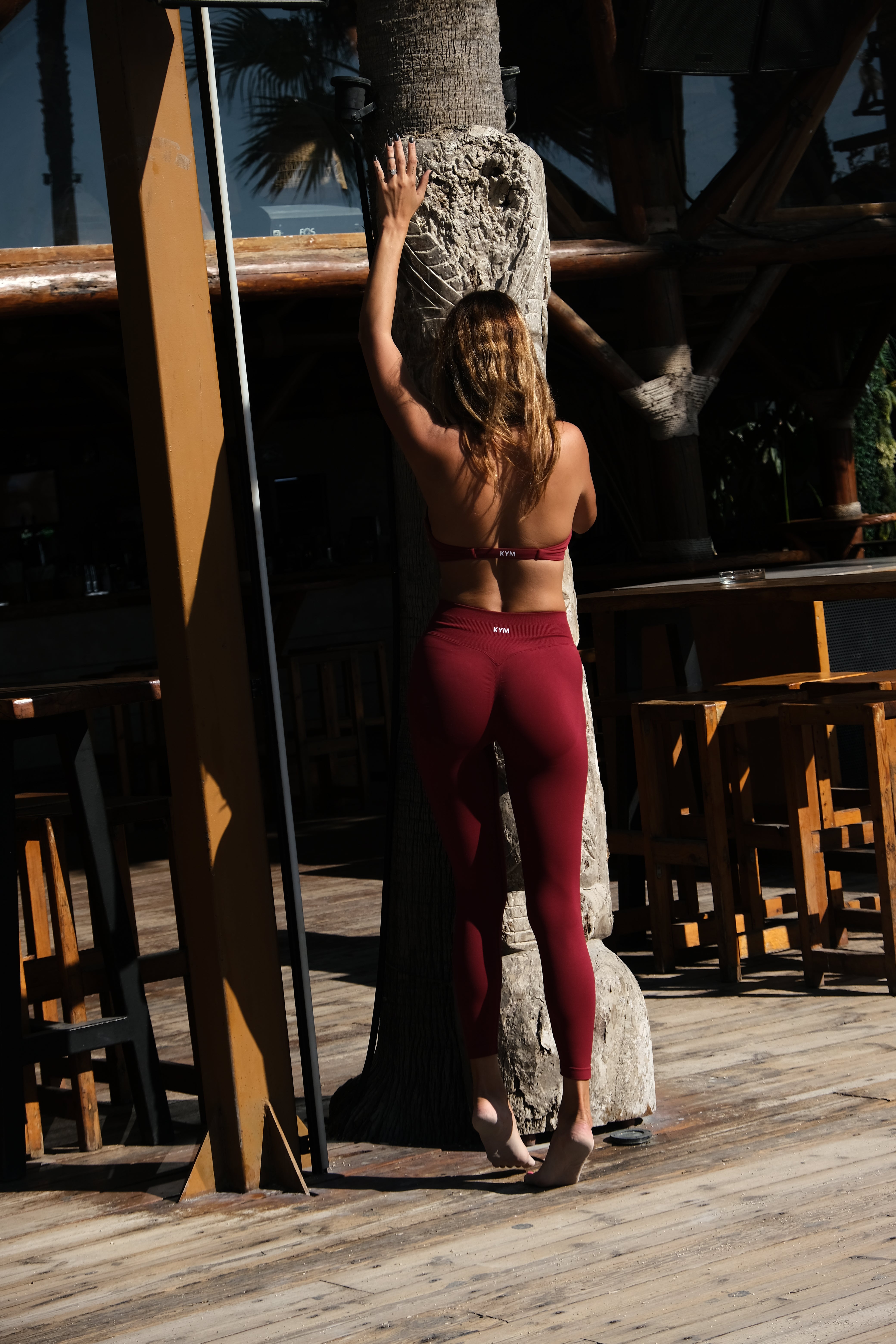 Κόκκινο Ψηλόμεσο Leggings KYM 0054