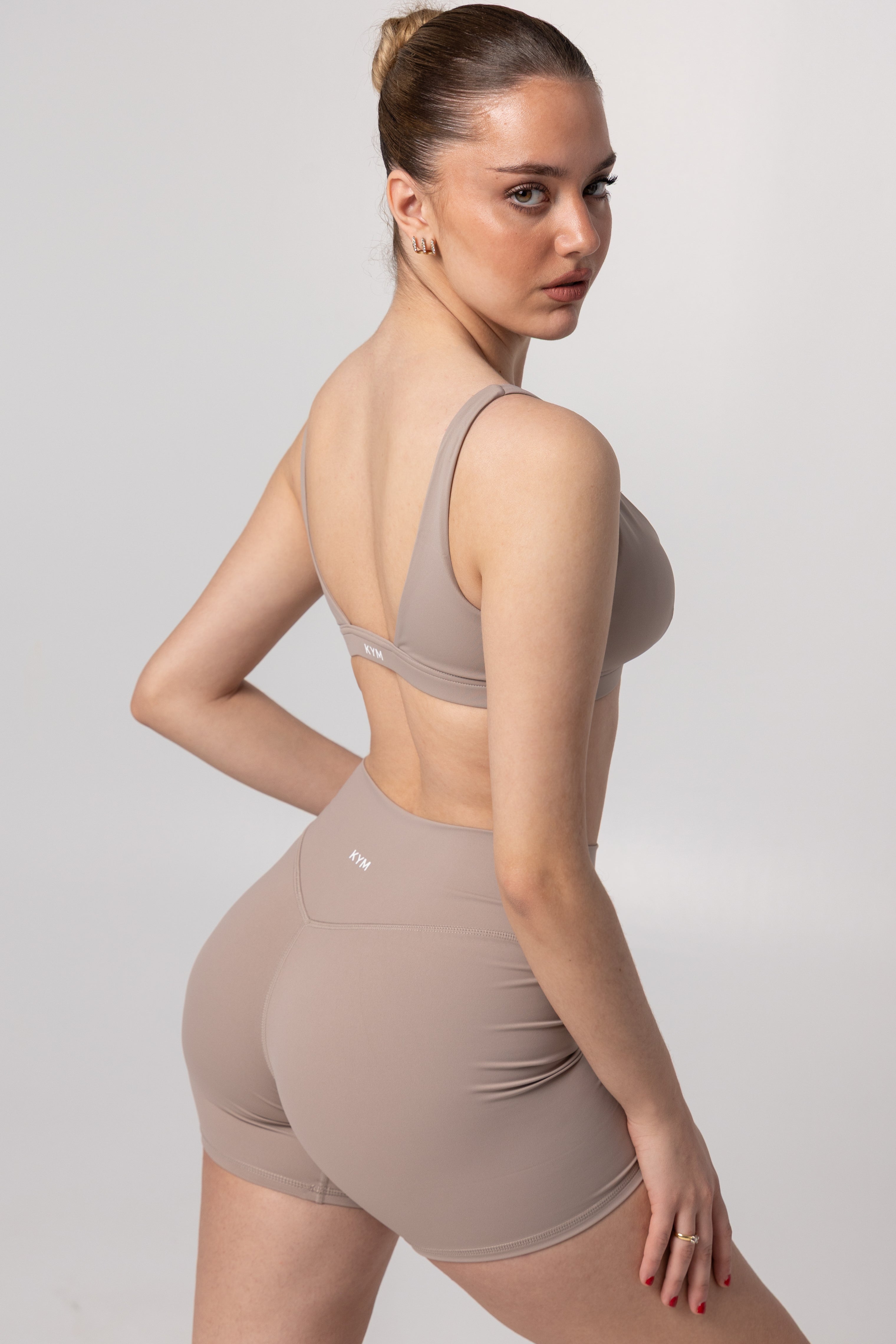Deep V Bralette Taupe