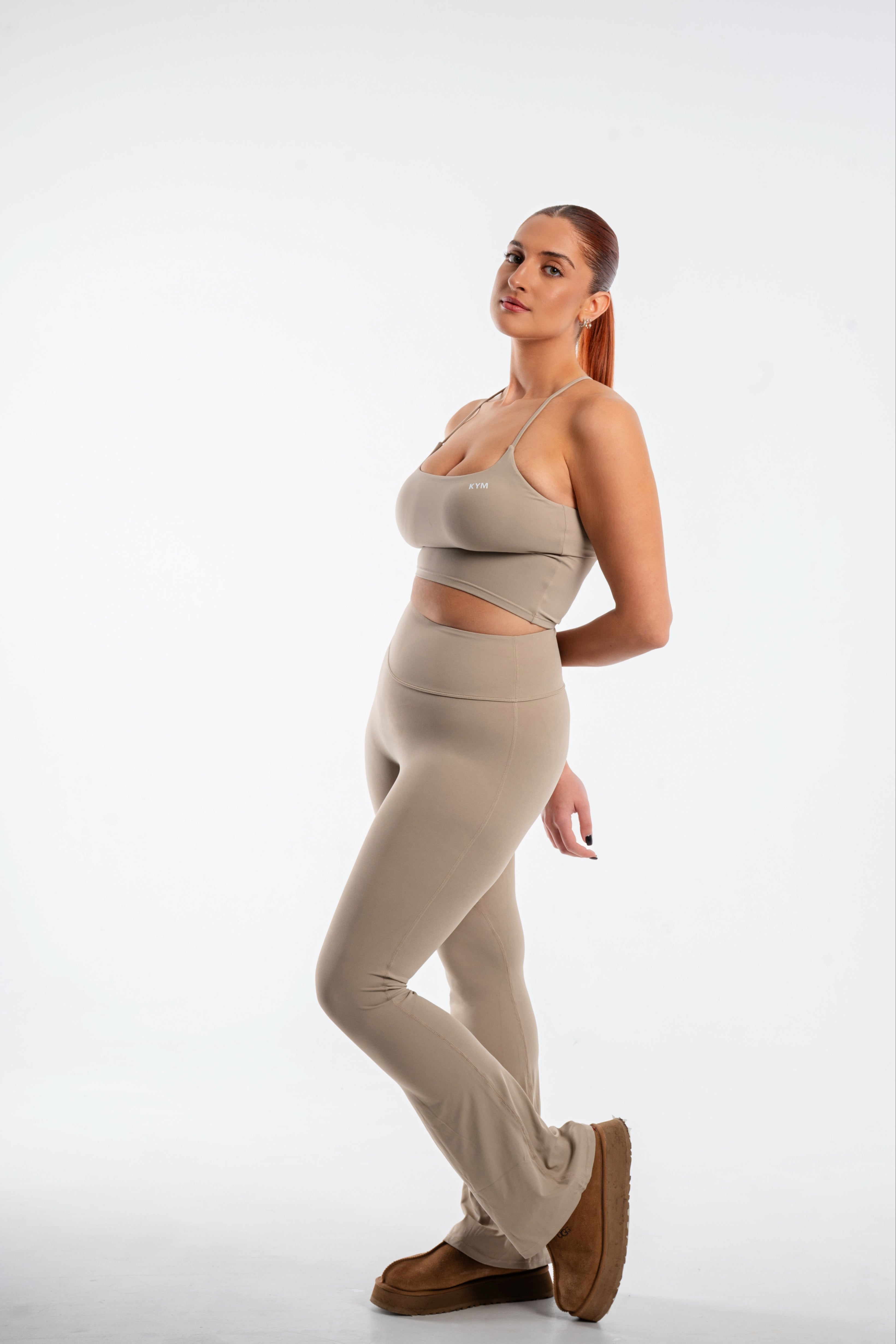 Παντελόνι Flare 0018 Μπεζ