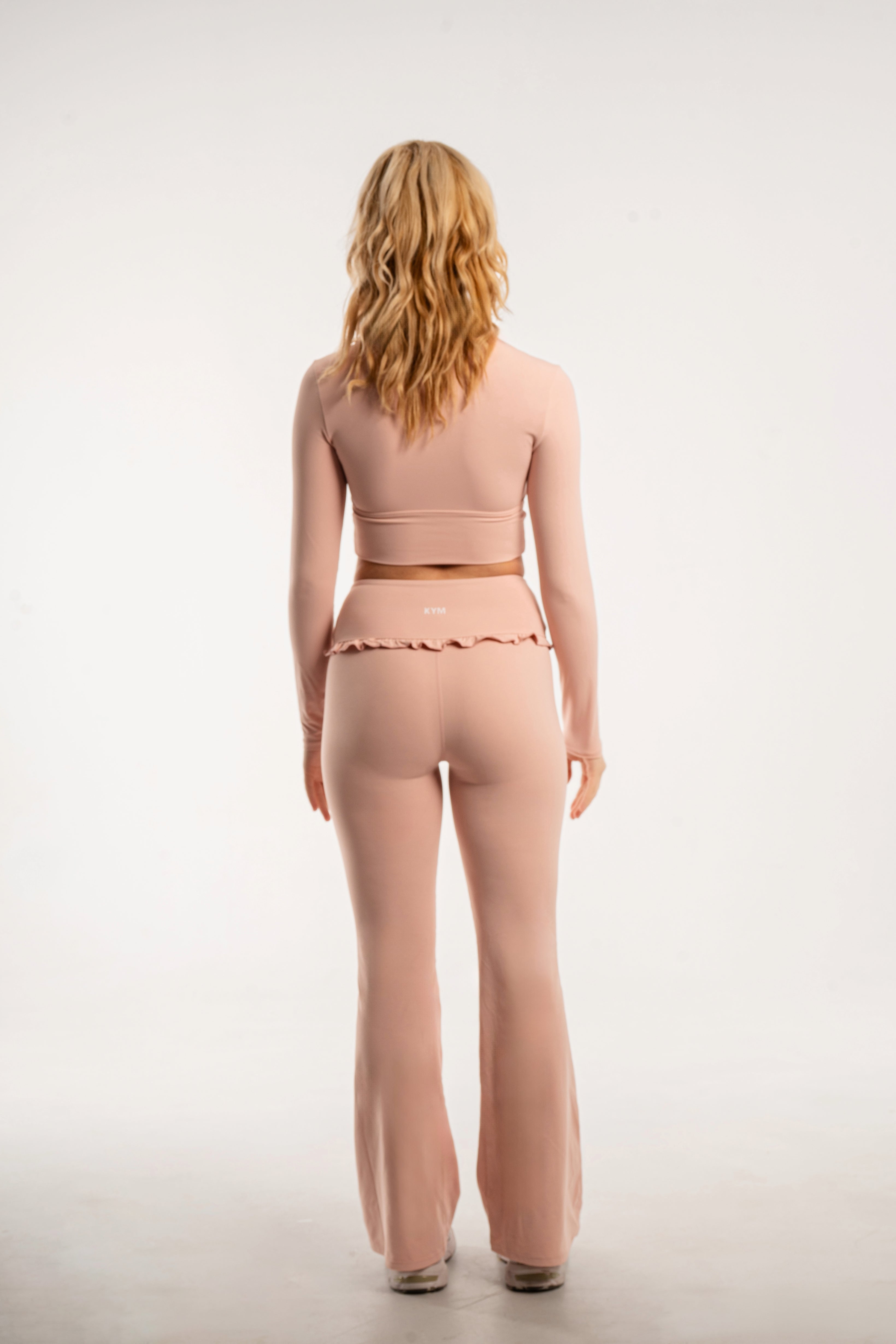 Pink Crop Top with Long Sleeves KYM