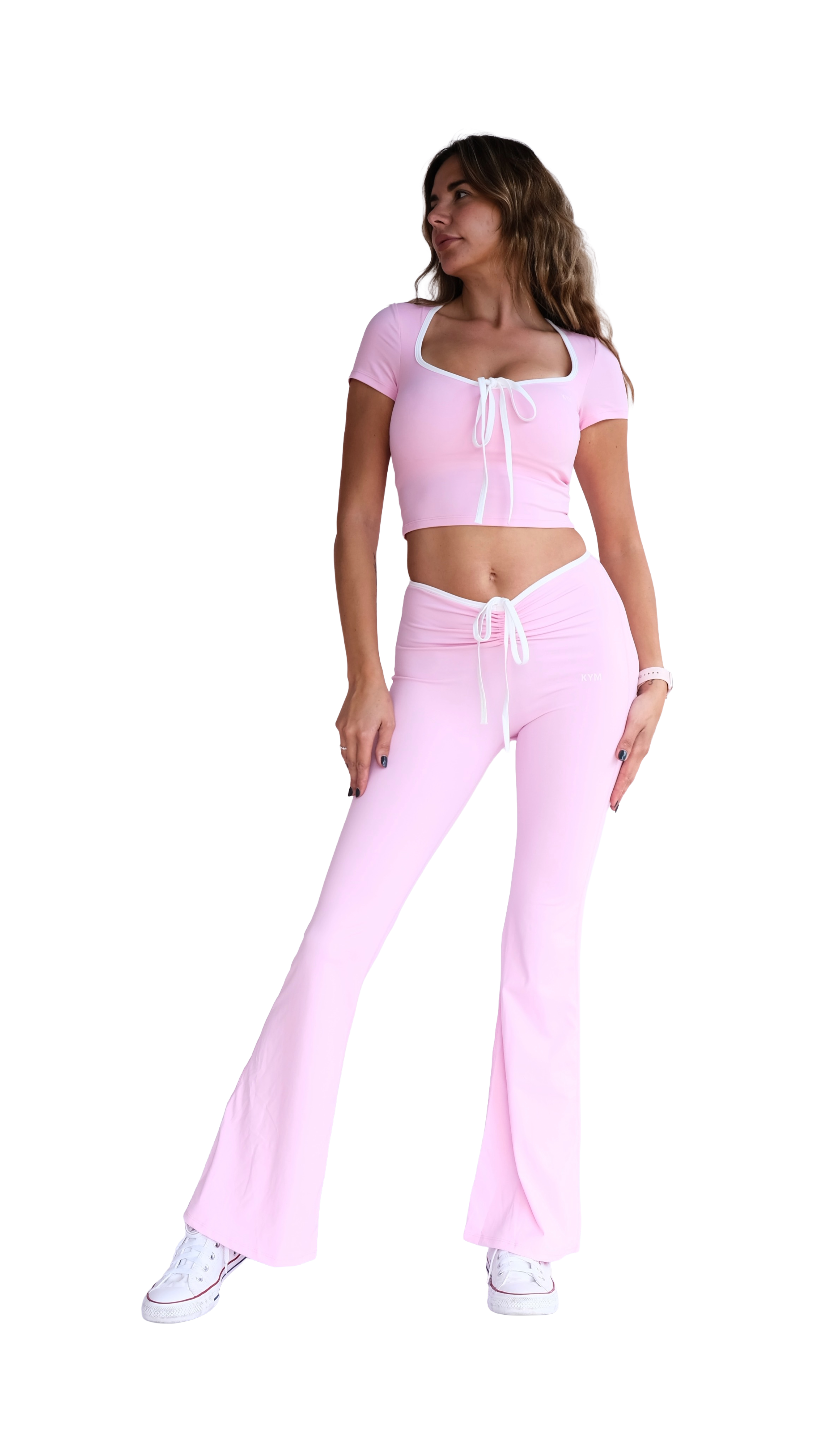 Καμπάνα παντελόνι σε χρωματικό συνδυασμό 0183