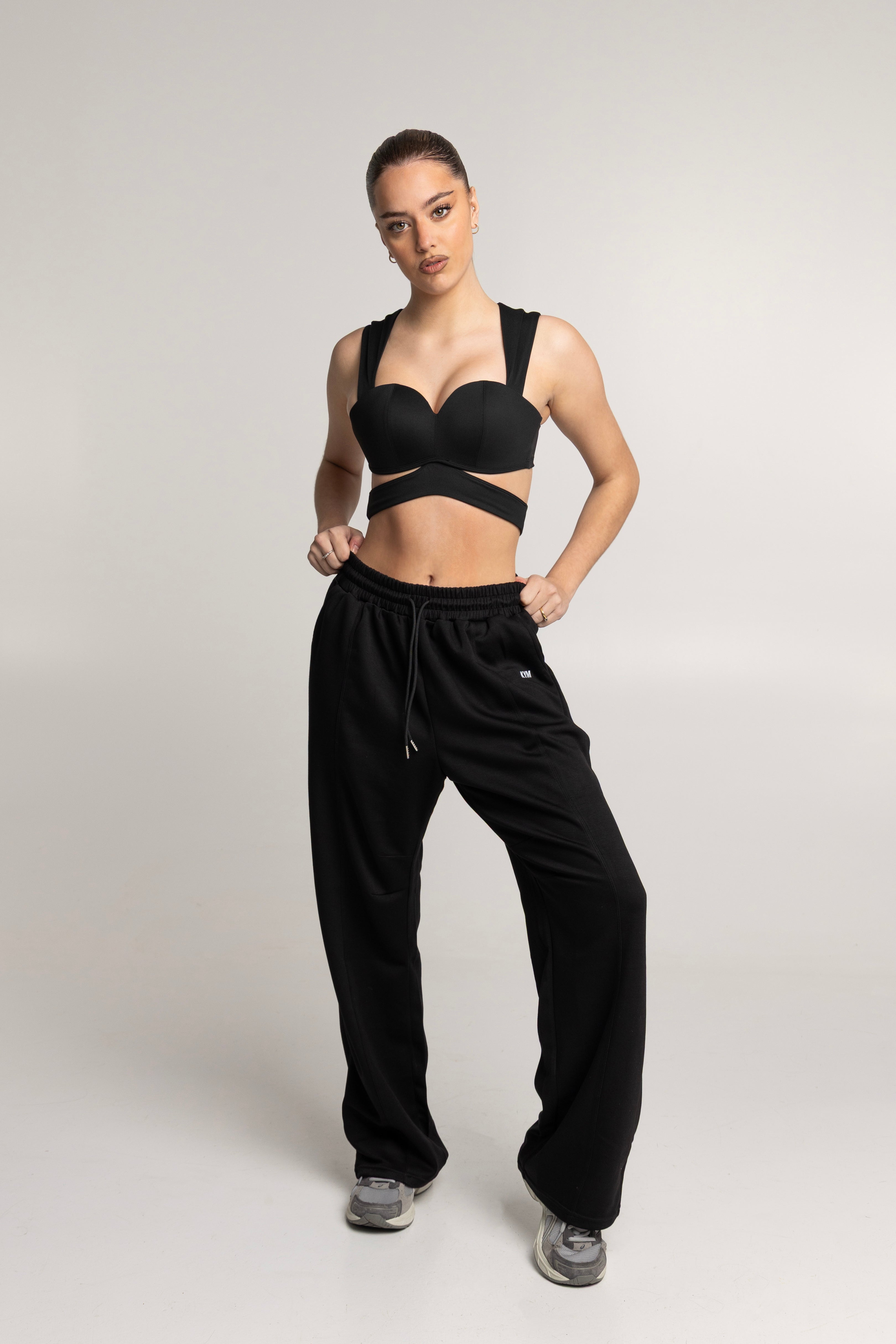 Oversize Sports Pants Black - black13