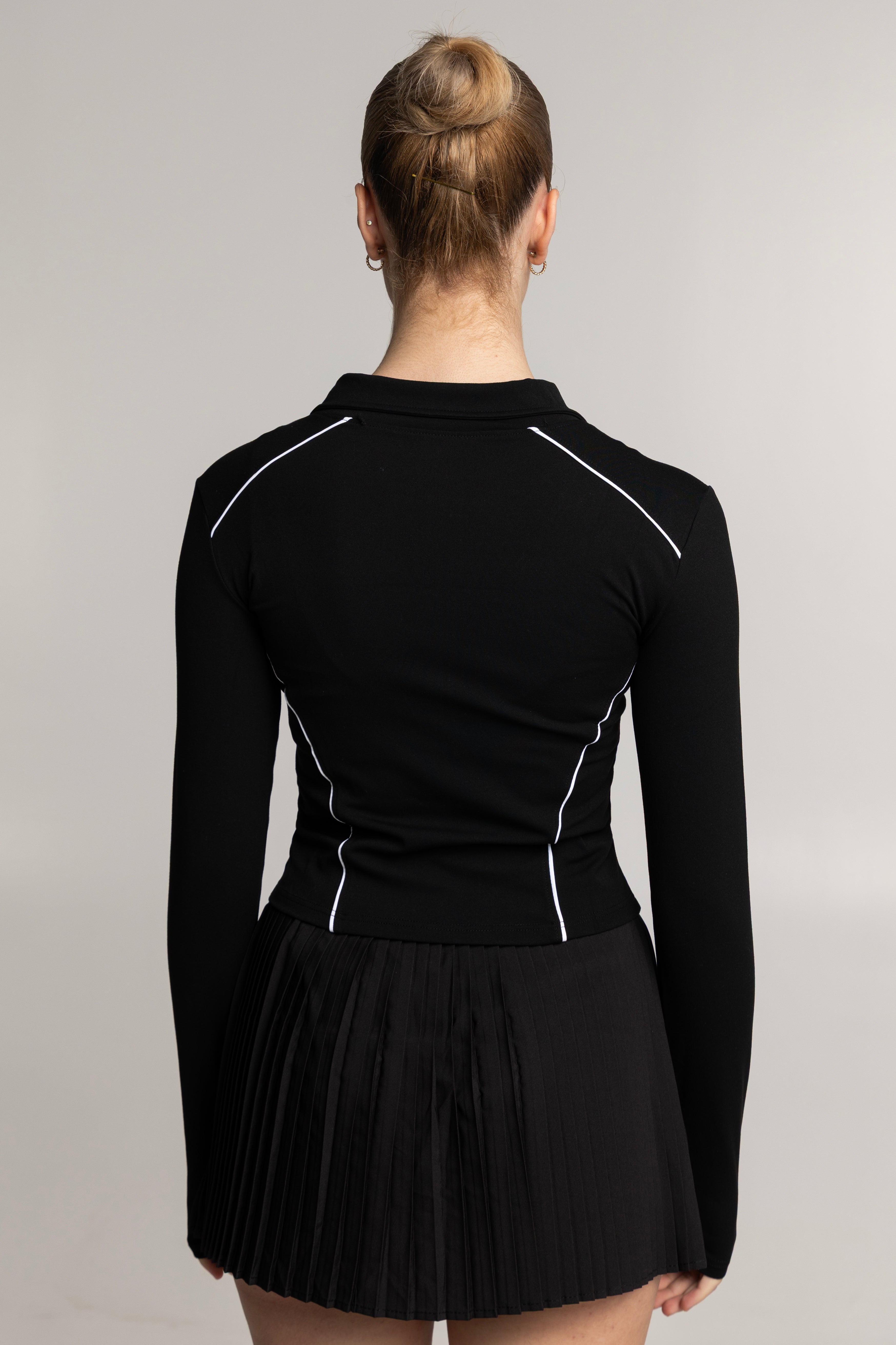 Μαύρη Αθλητική Ζακέτα με Φερμουάρ - SPB6538