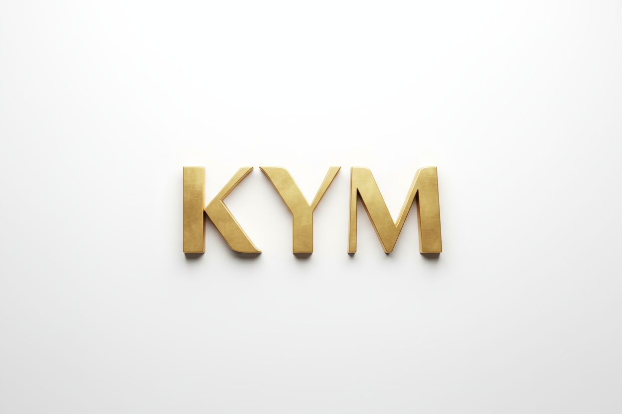 Με χρυσά γράμματα άσπρο φόντο και όχι αυτά τα χρώματα από γύρω ? Θέλω minimal εμφάνισης αλλά τα γράμματα ΚΥΜ να είναι φανταστικά 